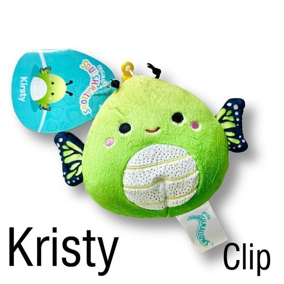Kristy the Butterfly Squishmallow Clip 3.5” Plushie Collectible New with Tags - Picture 1 of 5